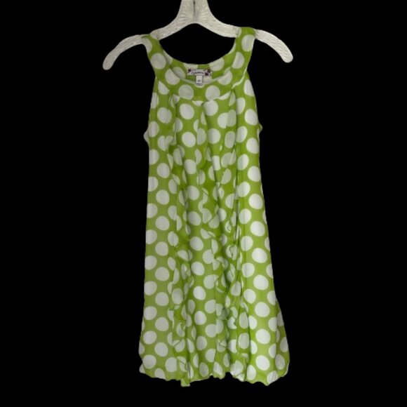 SPEECHLESS POLKA DOT FULLY LINED RUFFLE BUBBLE HEM CHIFFON GIRL'S DRESS  SIZE 14 - Picture 1 of 8
